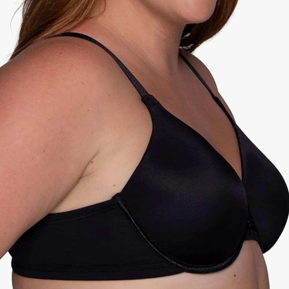 Vanity Fair Back‎ Smoothing Minimizer Bra black Sz 38DD